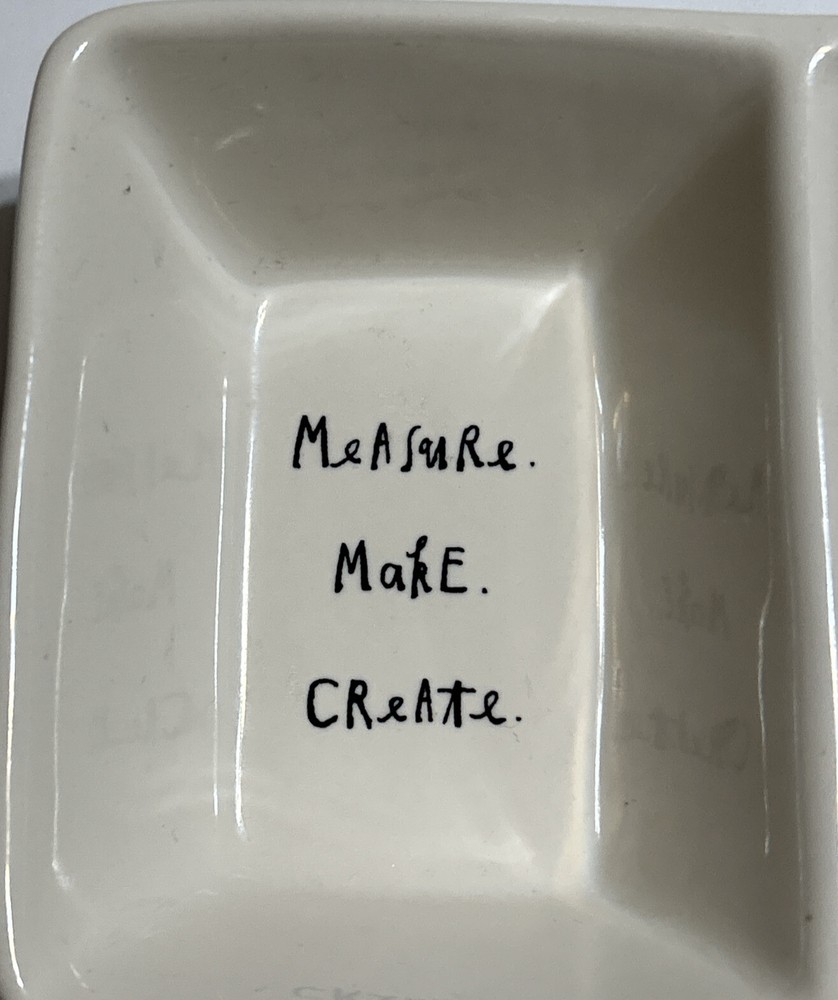Rae Dunn Divided Dish Measure, Make, Create “B-5