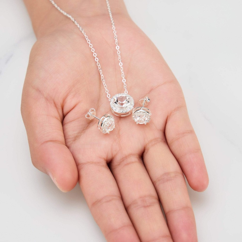 Halo Set Created with Zircondia® Crystals
