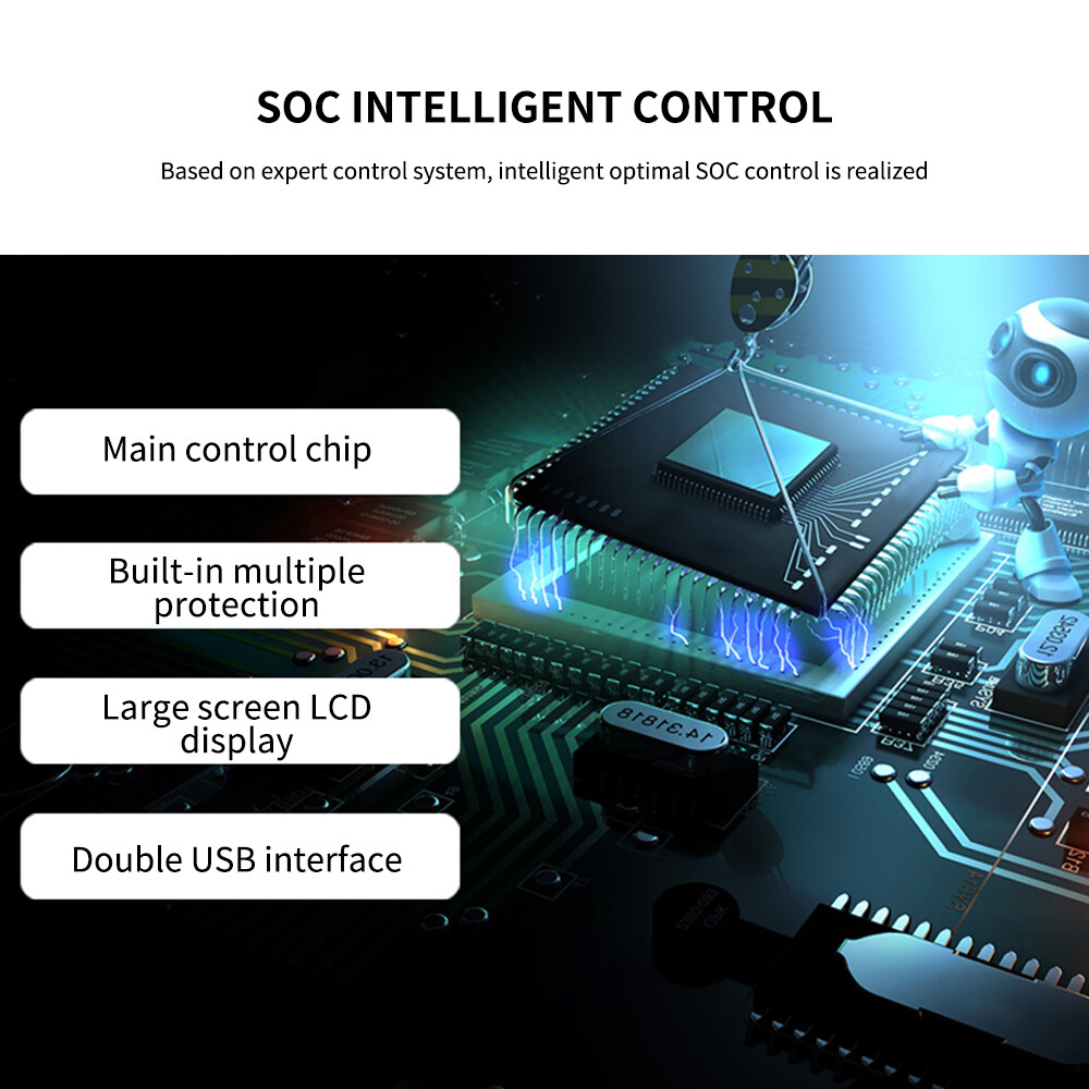 Solar Panel Charge Controller Regulator 12V/24V Auto 30A Battery Regulator LCD