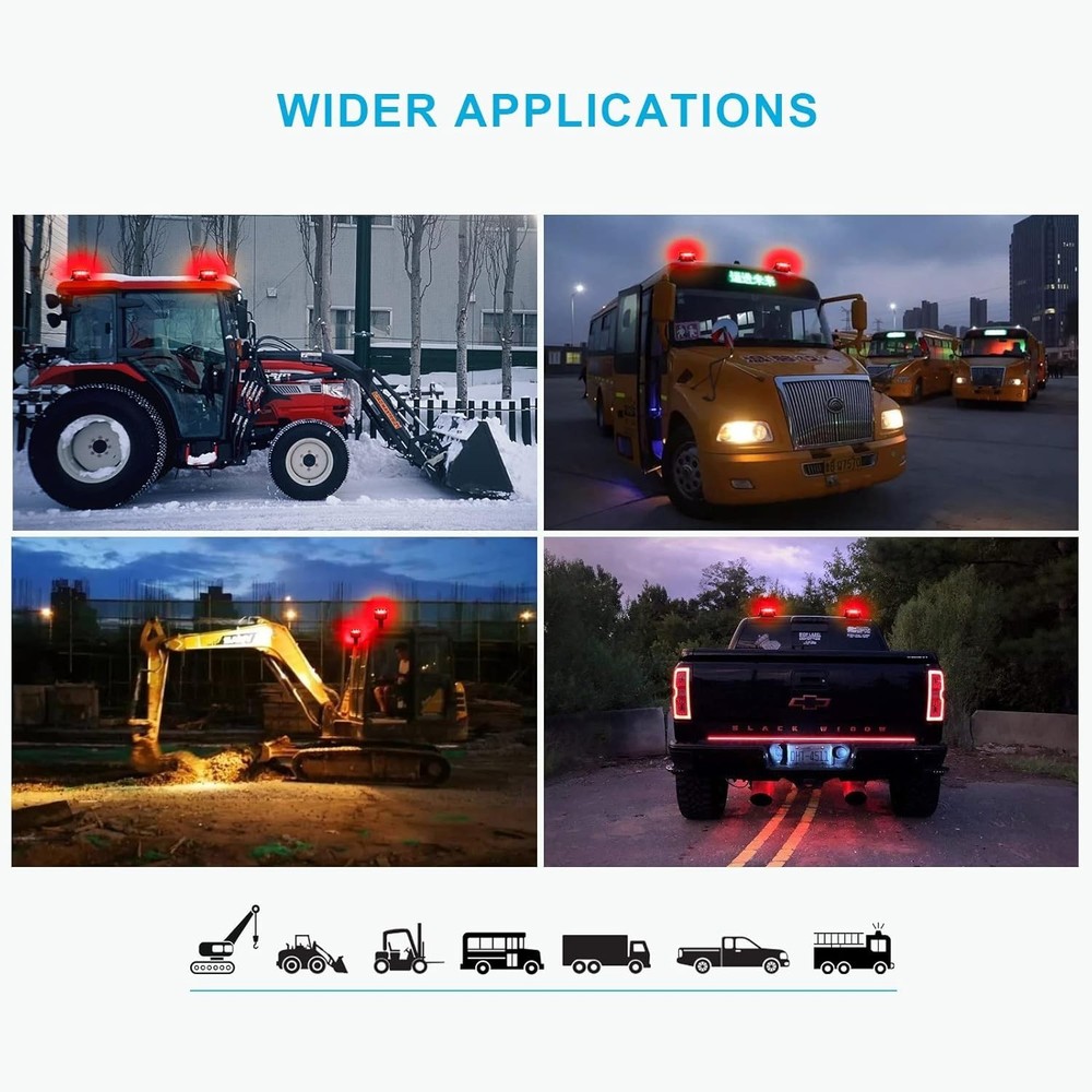 Waterproof 4.2-Inch Red Strobe Light - 30 LED Emergency Warning Beacon