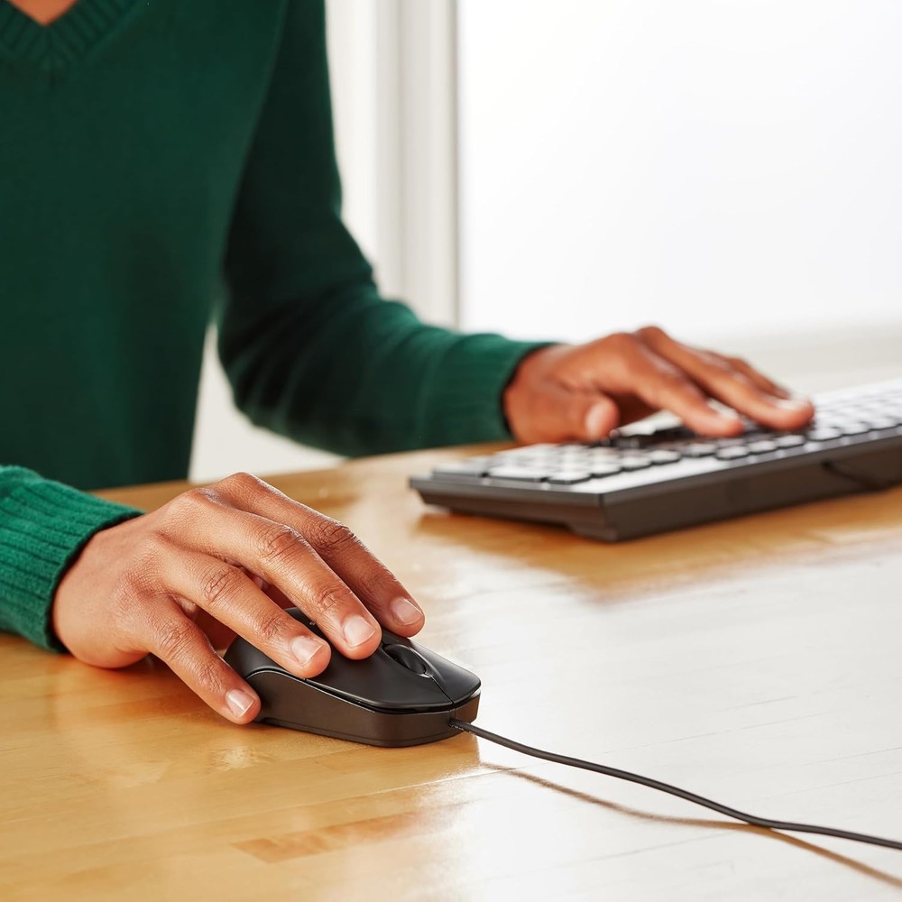 Versatile 3-Button USB Wired Mouse with High-Definition Tracking for All Devices