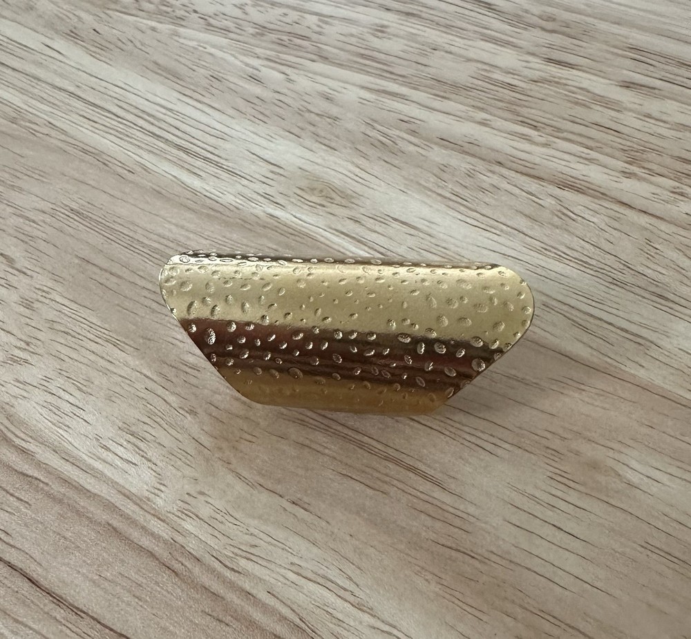Gold Textured Brass Adjustable Ring Blank Jewelry Making Base