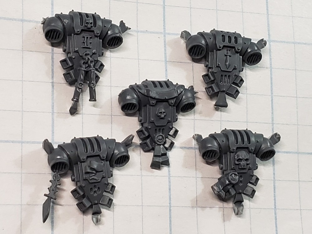 Warhammer 40k Grey Knight Bits Strike Squad Engraved Backpacks x5 EB05
