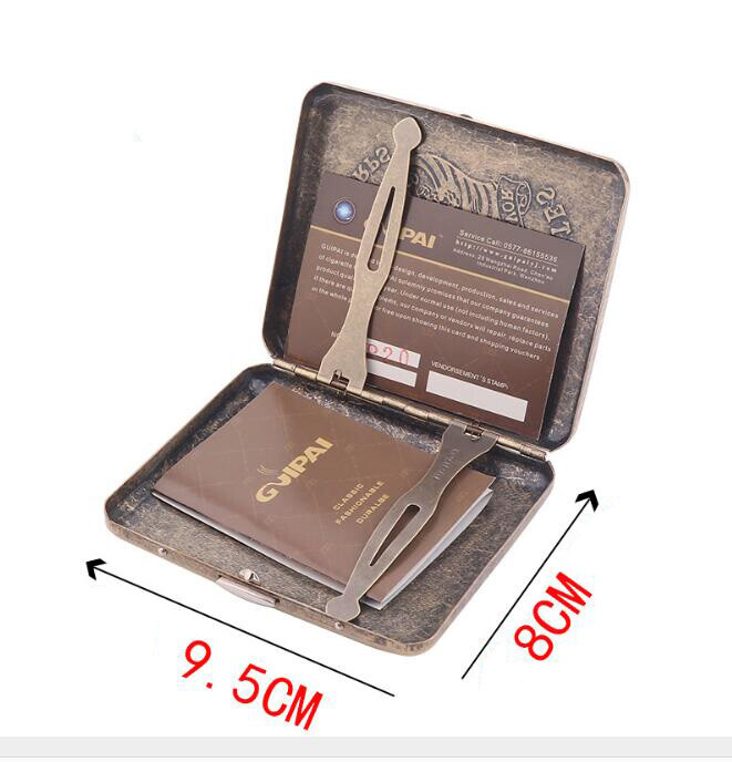 Cigarette Case Solid Metal Cigarette Case Vintage 20 Cigarettes Holder
