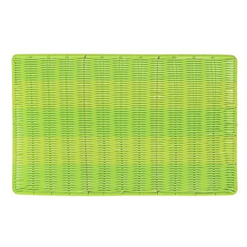 HUBERT Green Wicker Display Mat Rectangular Sushi Mat - 24"L x 12"W x 1/4"H
