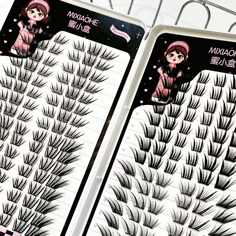 Thin Strip Fox Style Mixed False Eyelash Book – 4-in-1, 32 Rows, Glue Type
