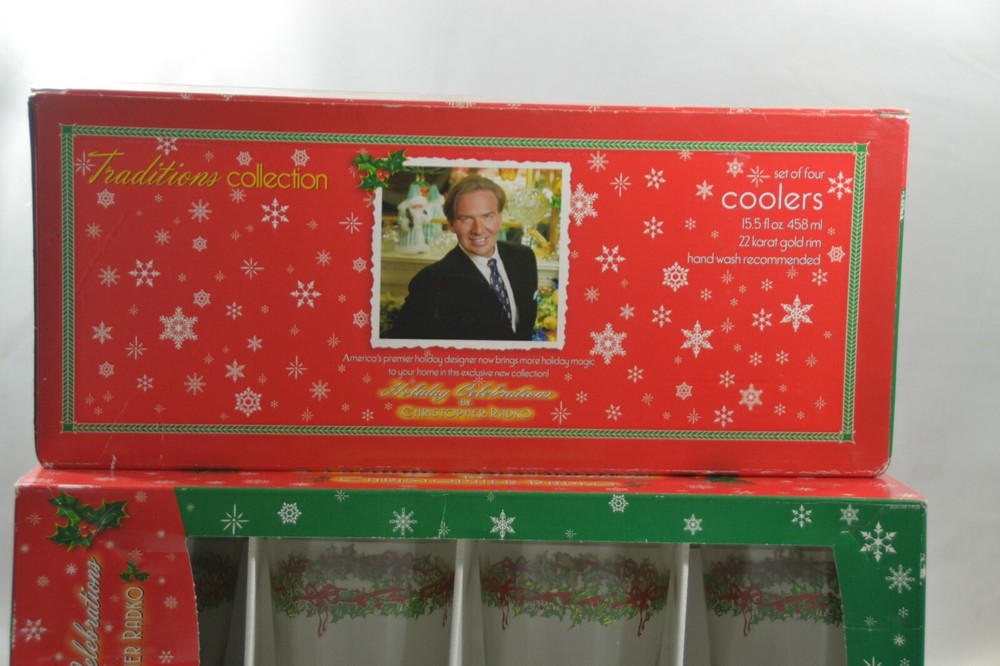 Christopher Radko Holiday Celebration Cooler Glassware 15.5oz