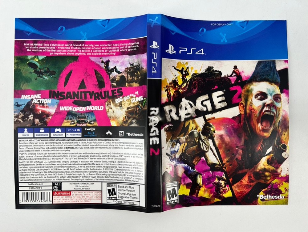 Rage 2 PS4 GameStop Promotional Display Artwork