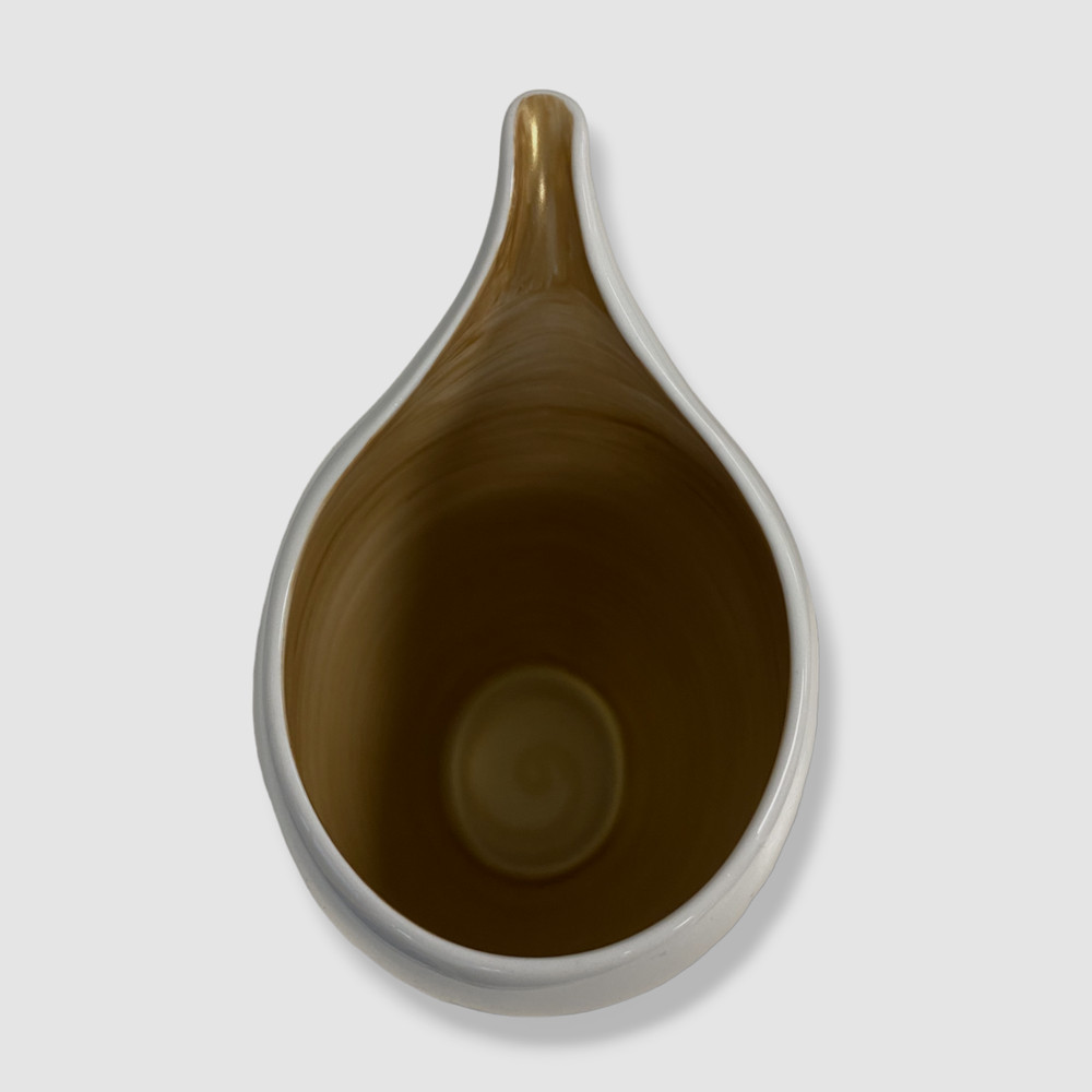 Neiman Marcus White Brushstroke Gold Creamer