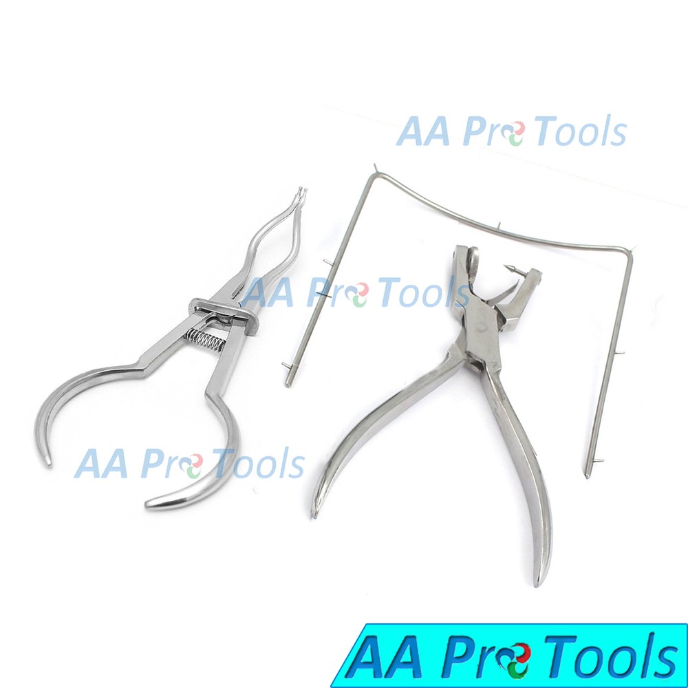 Dental Rubber Dam Complete Kit:1 Frame, 1 Punch and 1 Brewer Forceps Instruments