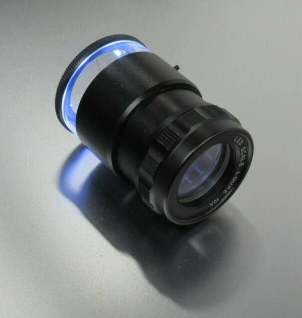 10X LED lighted USB Rechargeable Microscope Loupe Viewer Magnifier with Reticle