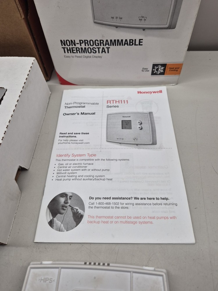 Honeywell Digital Non Programmable Thermostat RTH111 With Manual