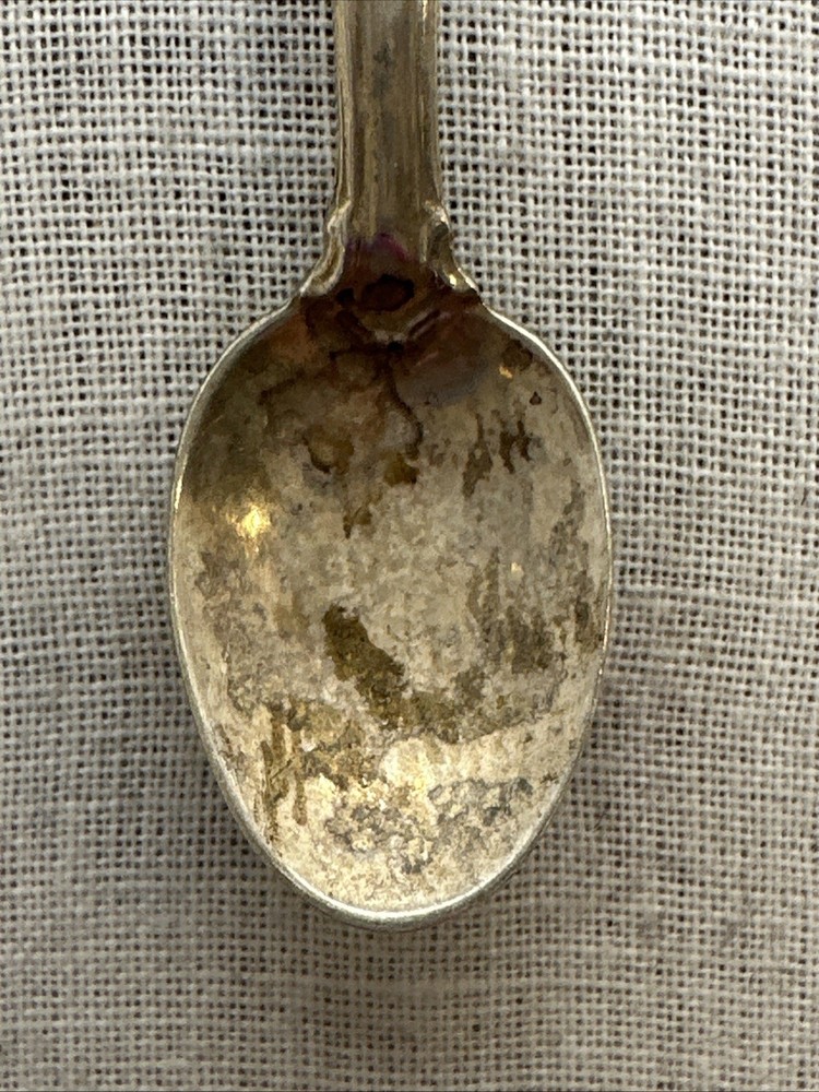 Franklin Mint Sterling Silver State Flower Salt Spoon-Ohio