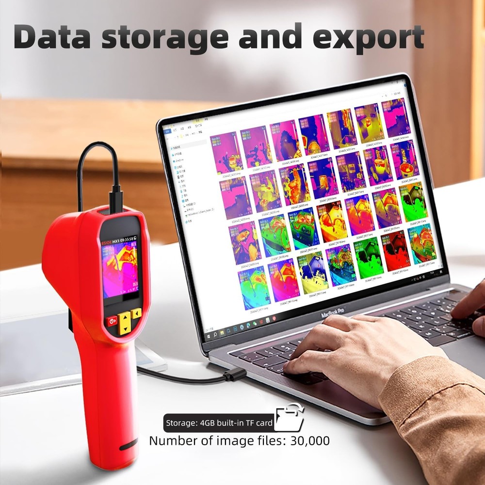 Rechargeable Handheld Thermal Imaging Camera with Laser Pointer & 15 Color Modes