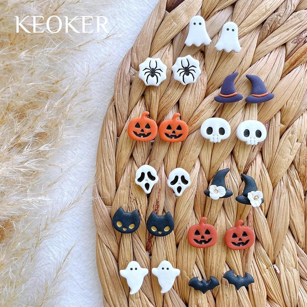 KEOKER Halloween Polymer Clay Cutters, Studs Cutters