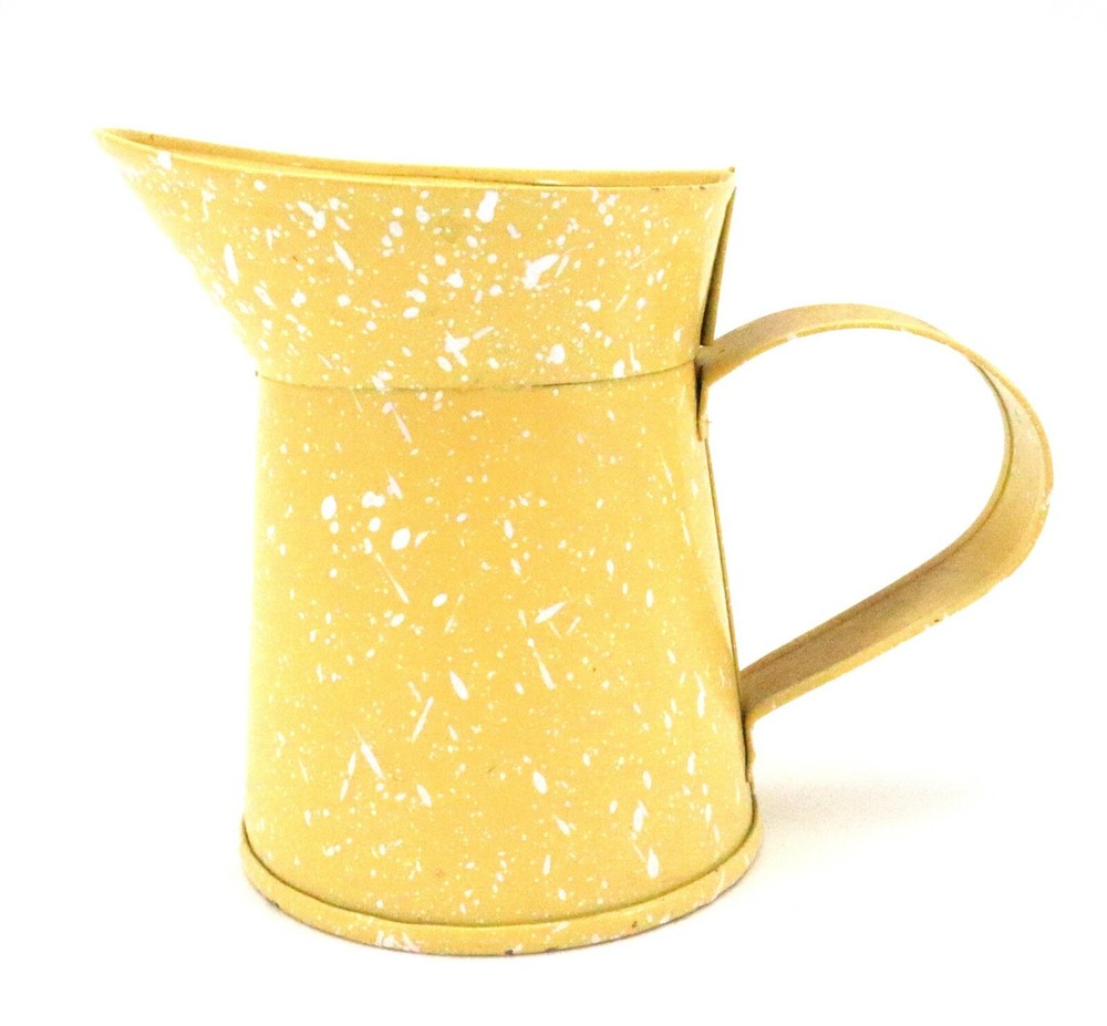 Mini Yellow WATERING CAN Tin Dolls or Display 2 3/4" tall