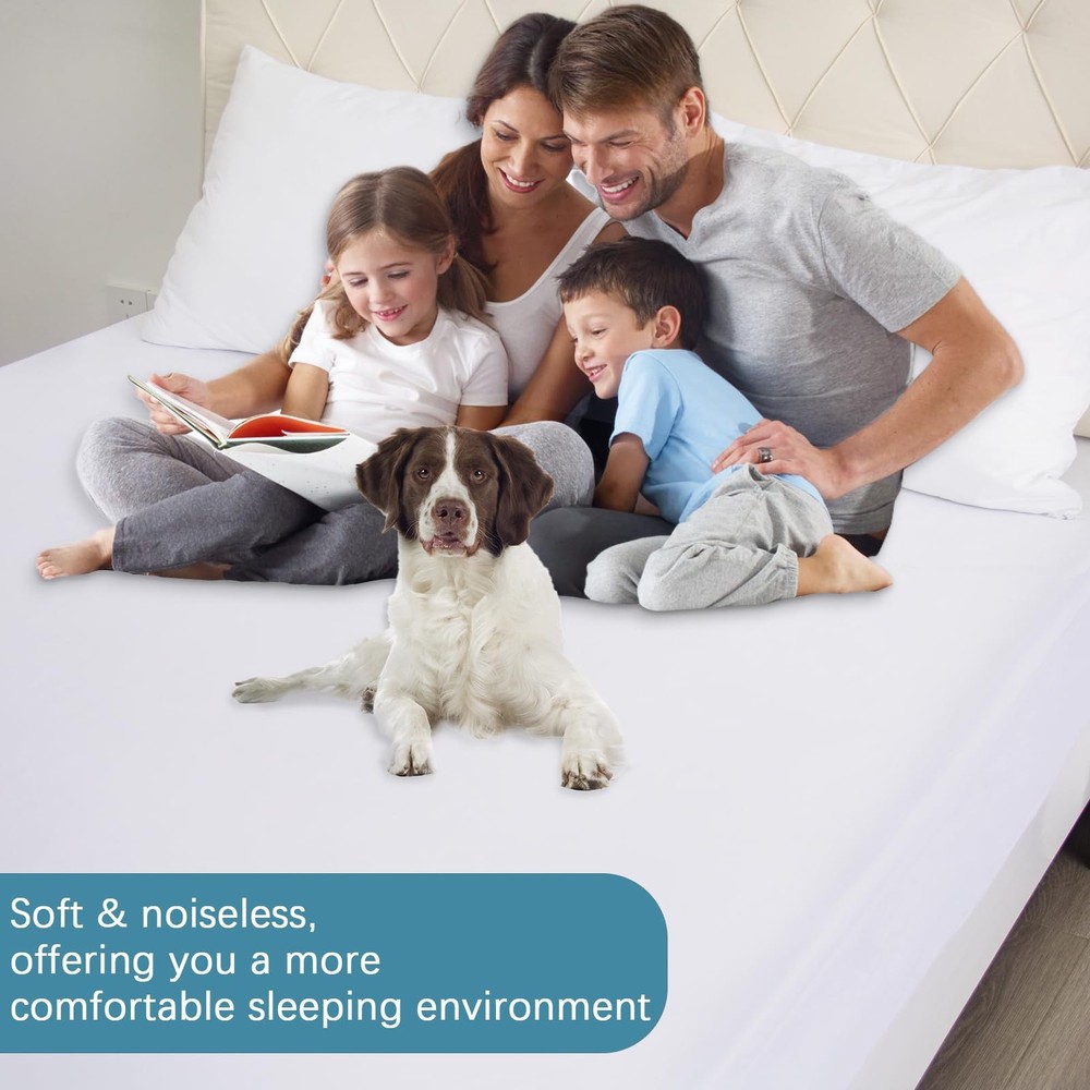 Queen Mattress Protector Zippered - Waterproof, Low Profile, 3-13" Thick