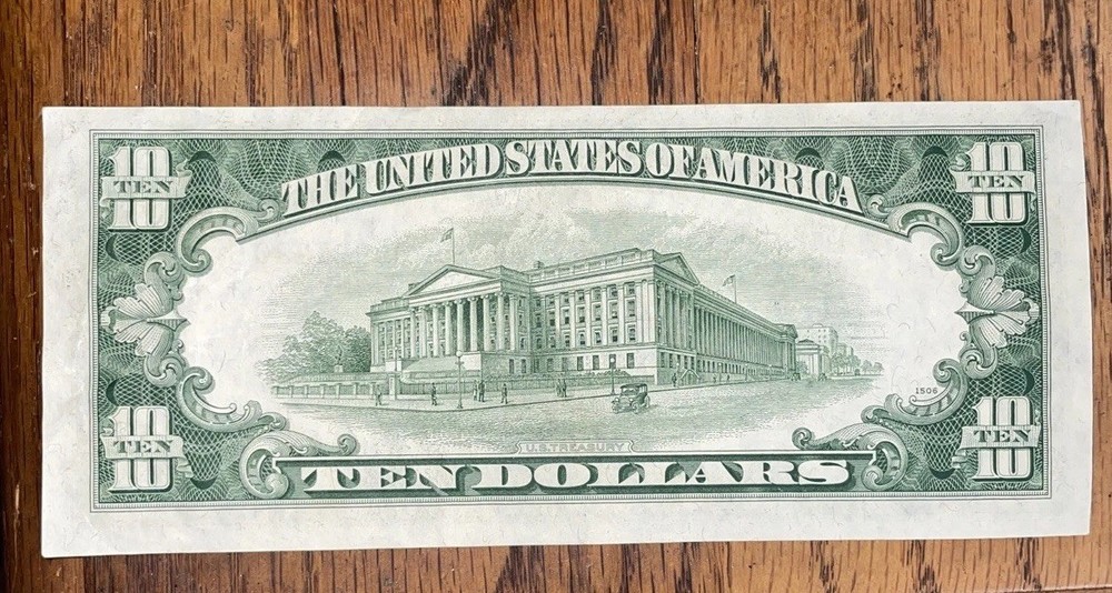 1950A Series $10 Chicago Off Centered