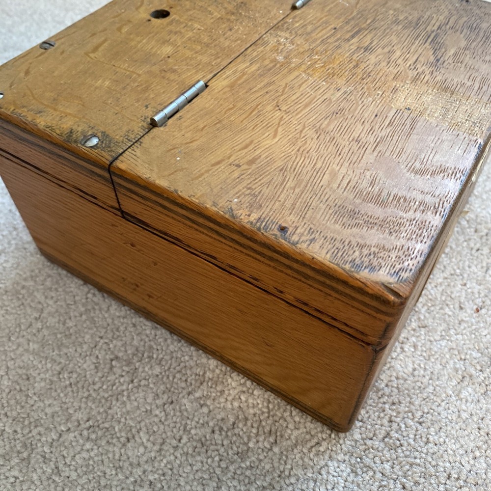 Weston DC Voltmeter Model 45 In Solid Oak Case