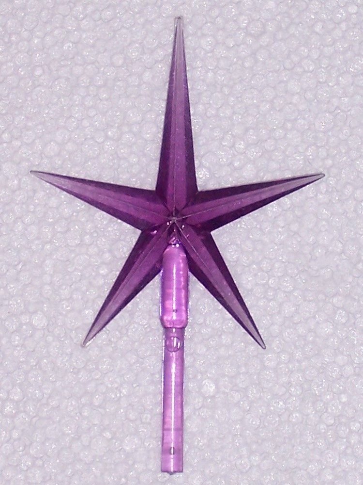 CERAMIC CHRISTMAS TREE~~ Plastic Star~~~ Purple Large