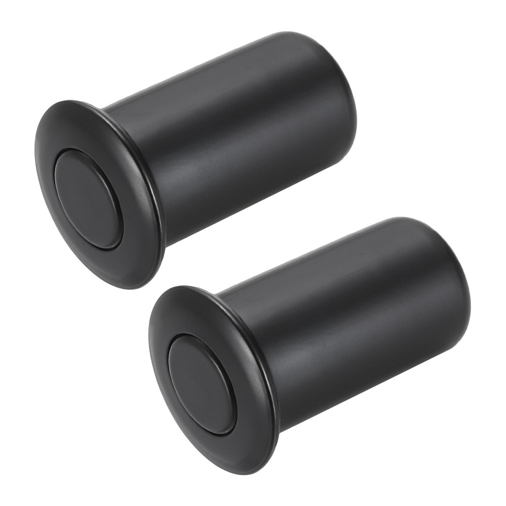 2PCS 0.51" Door Latch Dust Protector, Dust-Proof Sliding Lock Insert, Black