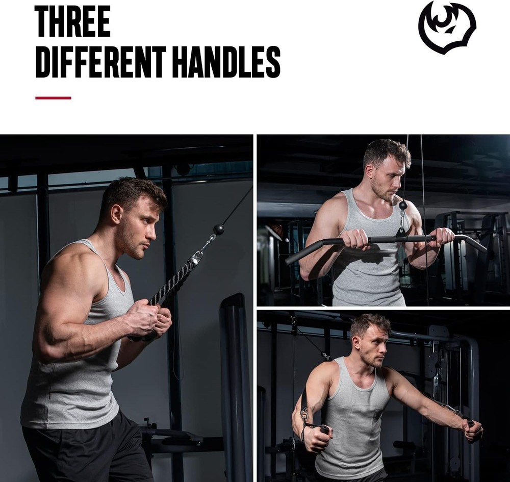 Pulley System Gym, Cable Weight Pulley System for Gym LAT Pulldown, Biceps .....
