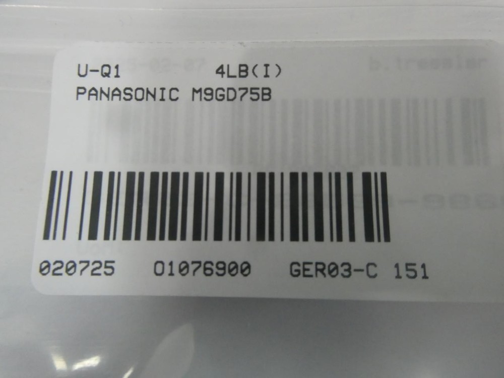 Panasonic M9GD75B G Series Gear Head