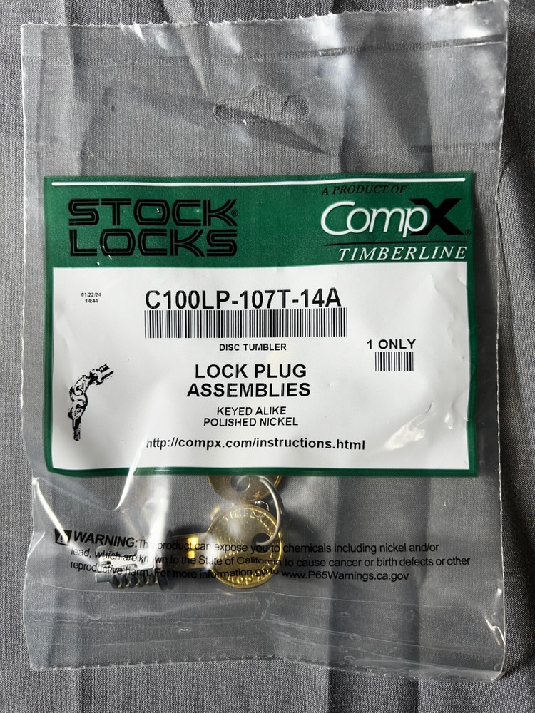 Comp X Lock Plug Assemblies C100LP-107T-14A