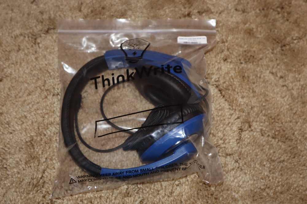 Headphone ThinkWrite Ultra Durable Headset w/Mic 3.5mm & Volume Control