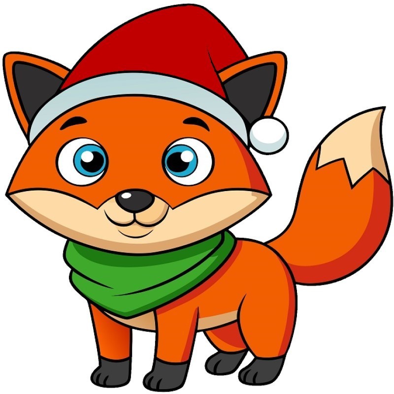 30 Custom Christmas Time Fox Personalized Address Labels