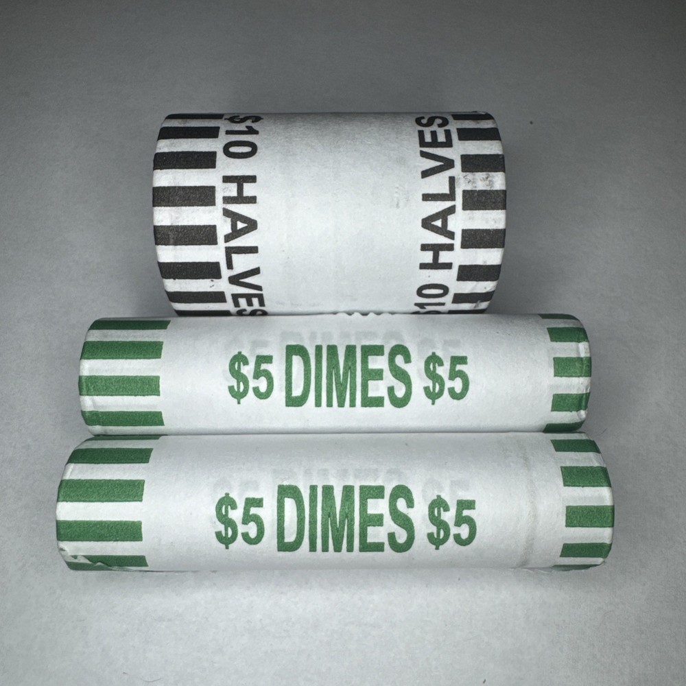 UNOPENED Silver Hunter Bundle – 2 Dime Rolls + 1 Half Dollar Roll – Unsearched