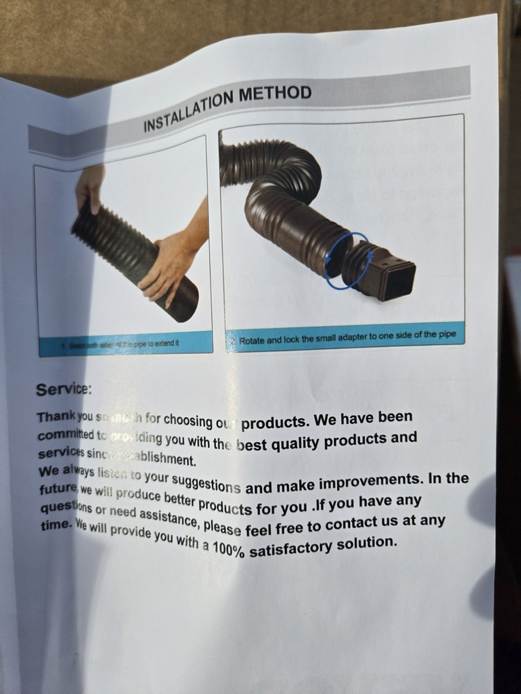 Vevor Corrugated Drain Pipe With Adapters