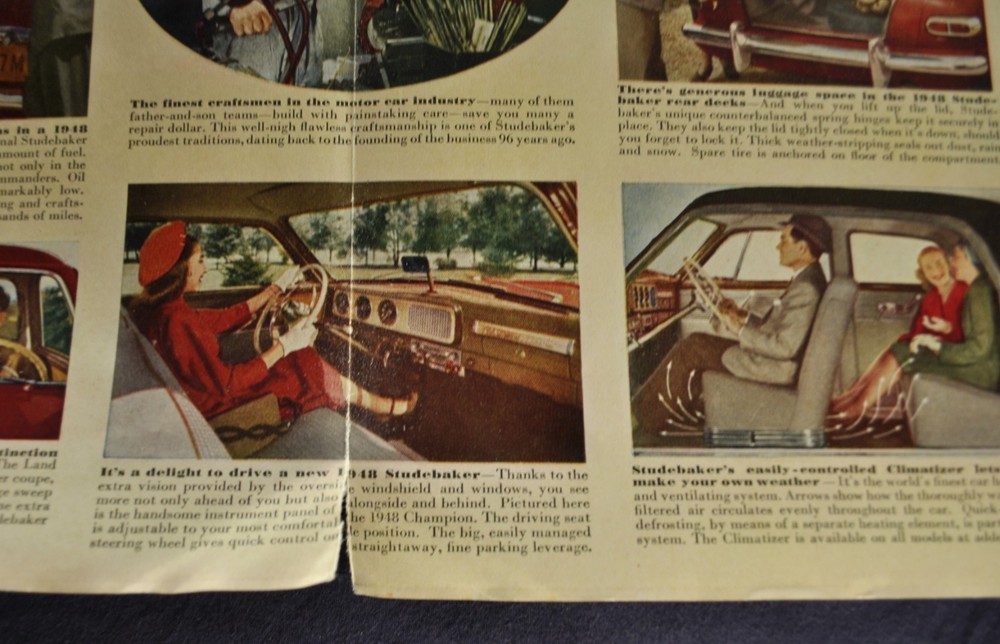 1948 Studebaker Large Brochure Folder Champion Commander Original 48