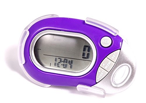 Pedusa PE-771 Tri-Axis Multi-Function Pocket Pedometer (Purple with