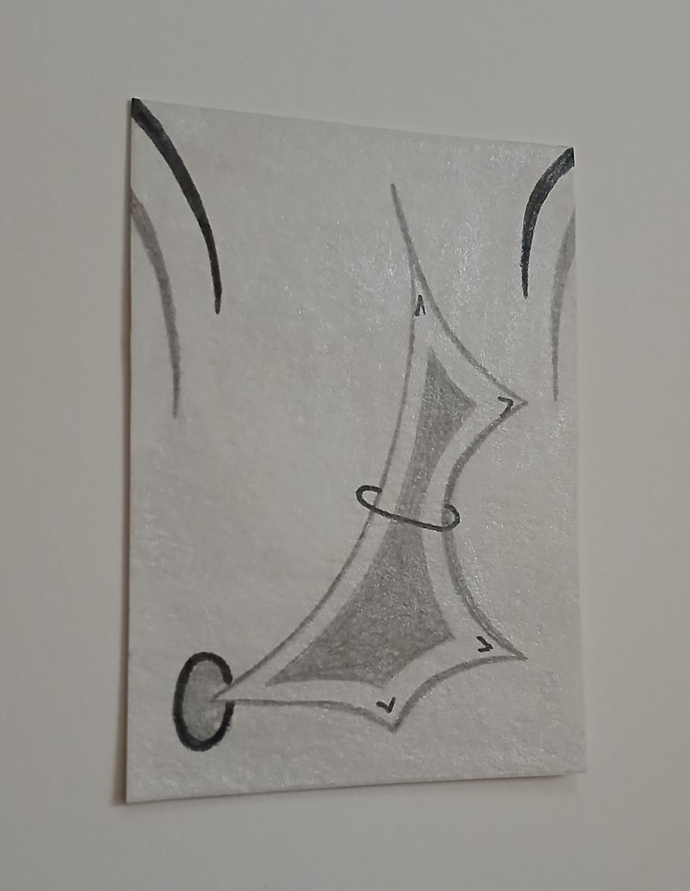Mixed Media ACEO ATC Artwork Original Gray