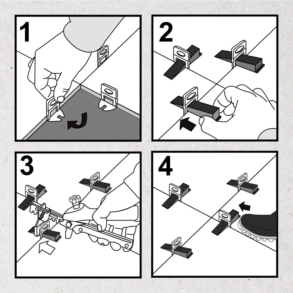 Tile Leveling System Tile Leveling Pilers for Floor and Wall Tile Installation