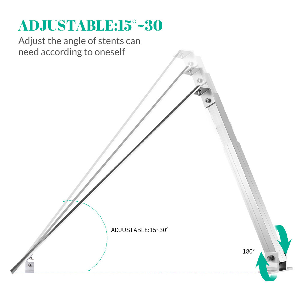 Adjustable Solar Panel Tilt Mount Brackets Flat Surface Adjustable Frame Roof RV