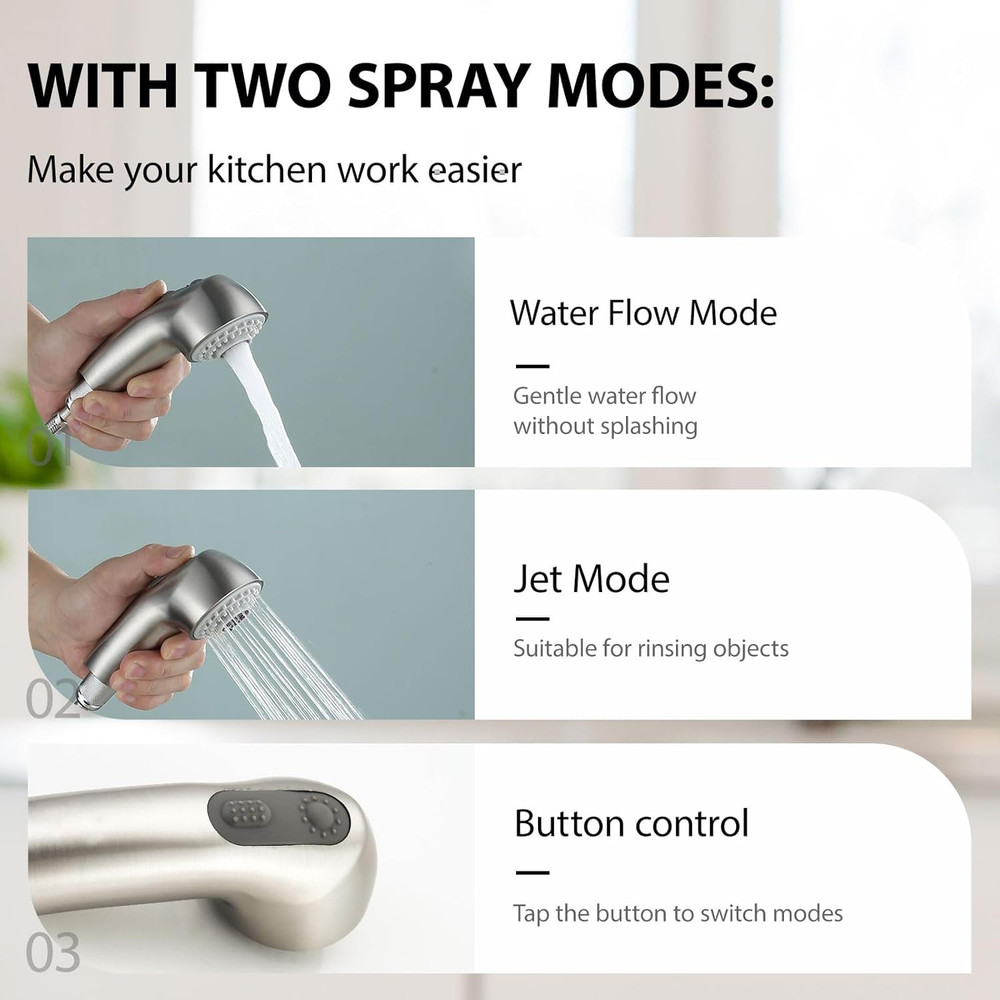 Grohe Compatible Pull-Out Spray Wand Replacement for Faucets - Part 46312SD0/462