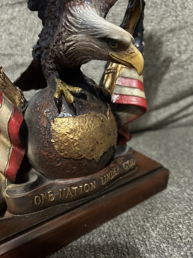One Nation Under God Eagle With American Flags
