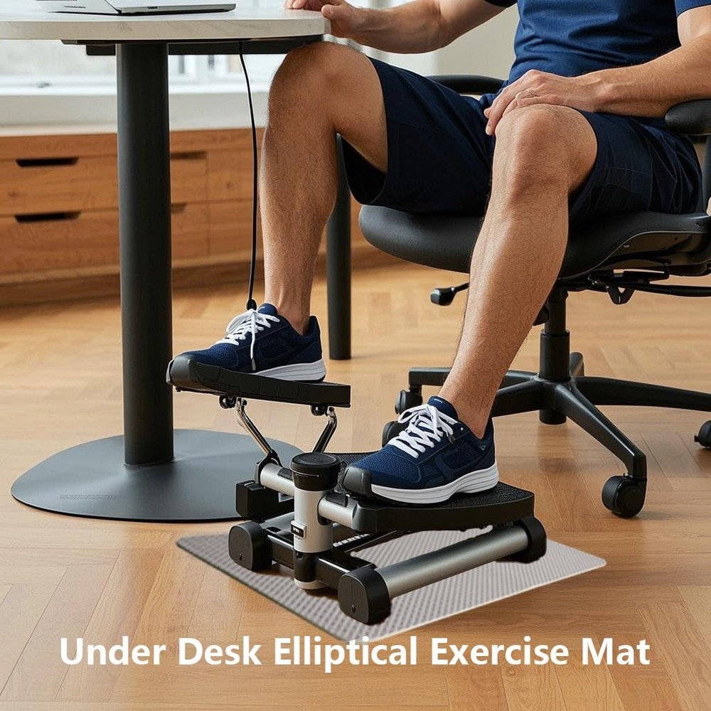 Double Sided Non Slip Mat Stepper Exercise Machine Under Desk Mini Elliptical