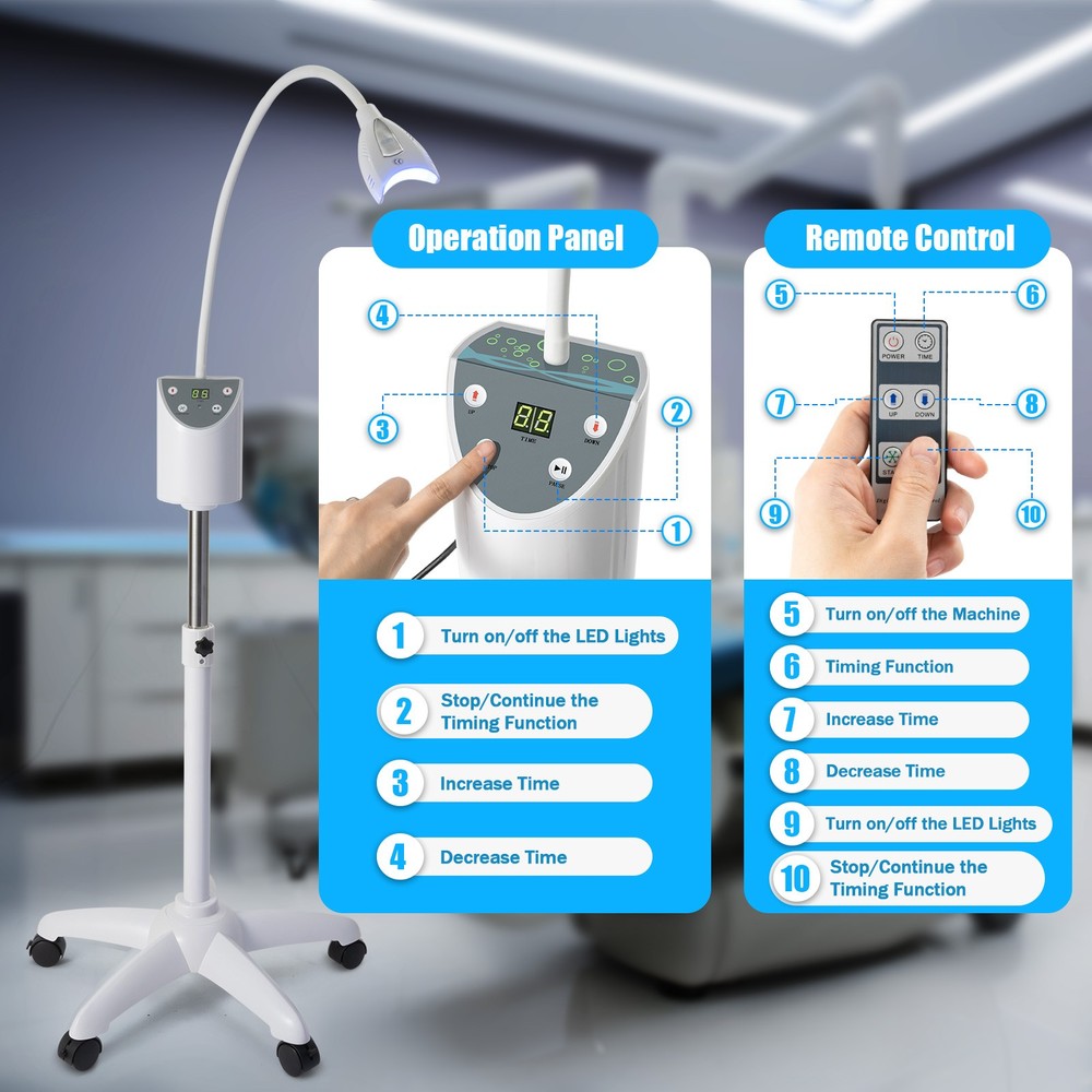 Dental Mobile Teeth Whitening Machine Lamp Bleaching Cold LED Light Accelerator