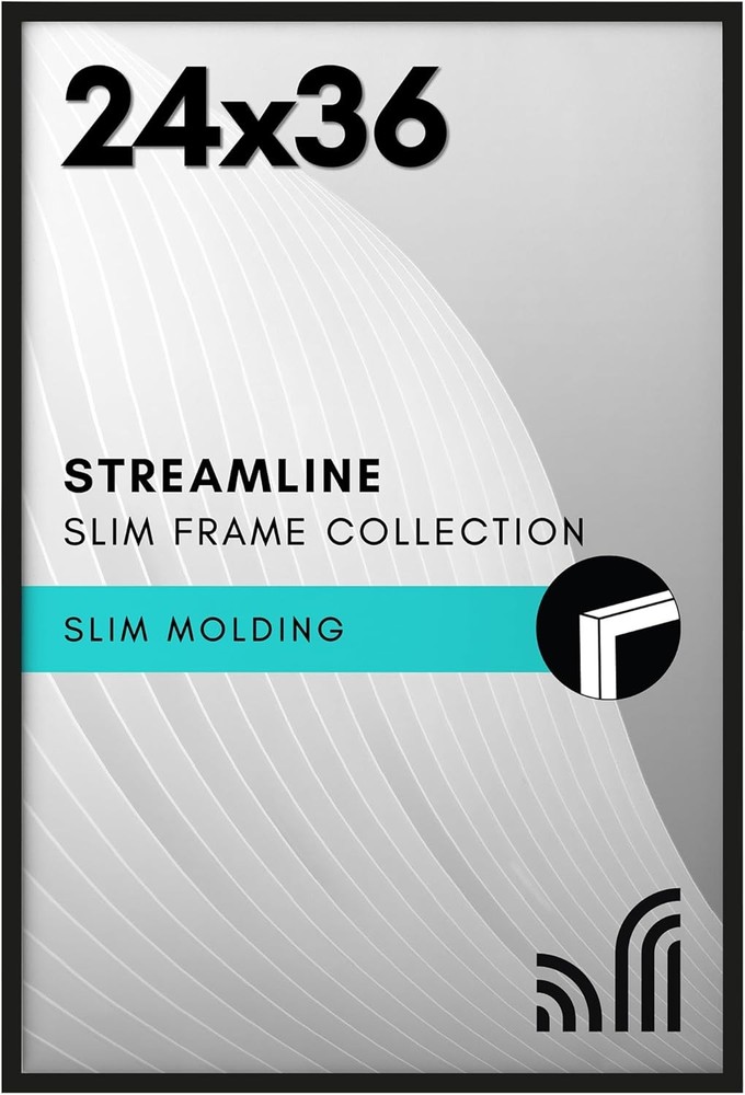 Poster Frame Polished Plexiglass Thin Border Picture Frame Hanging Hardware