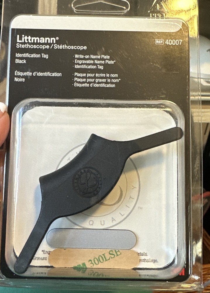 Littmann Stethoscope Identification Tag - Black (40007)