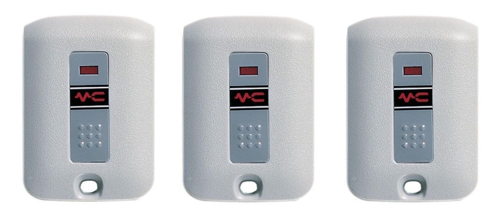 3083 Comp MultiCode Garage/Gate Remote Mini Keychain 300MHz 3-PACK
