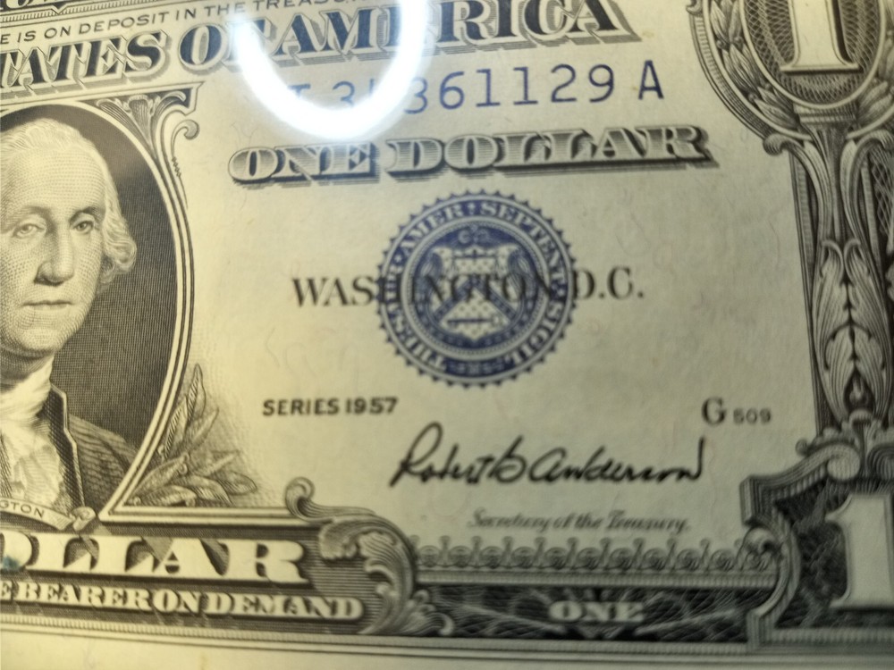 1957 1$ Silver Certificate with Ivy Baker Priests' Autograph