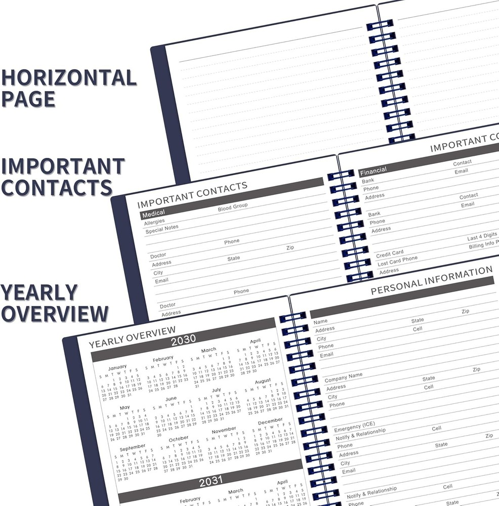 Versatile 5- Monthly Planner 2026-2030 - Includes Tabs & Inner Pocket