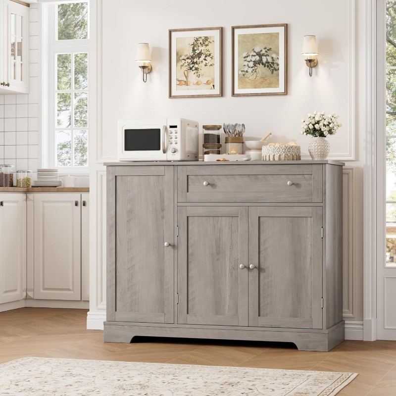 Buffet Cabinet with Storage Modern Sideboard Buffet with Doors Coffee Bar
