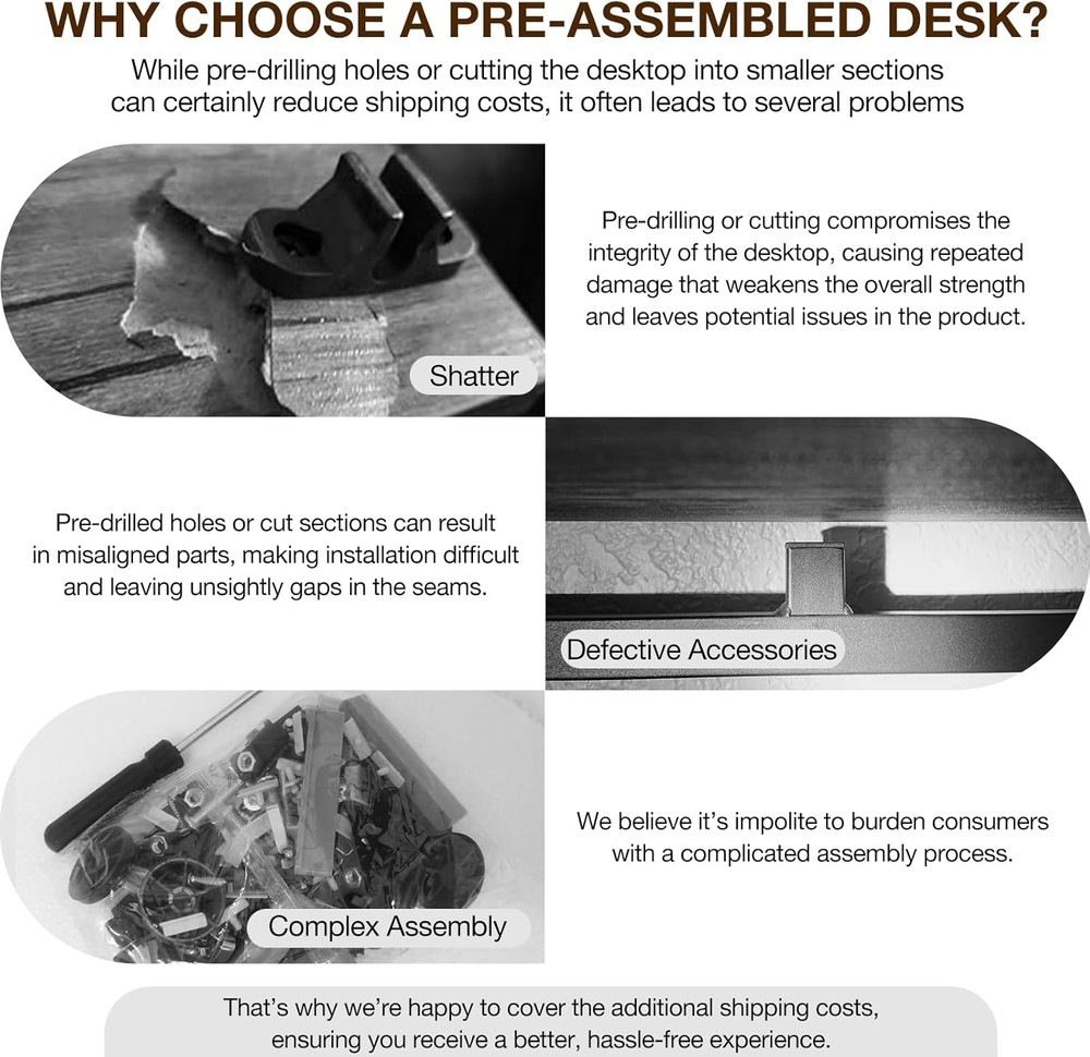 Small Computer Desk Folding Table - 35.8" Foldable Office Desk, No Assembly