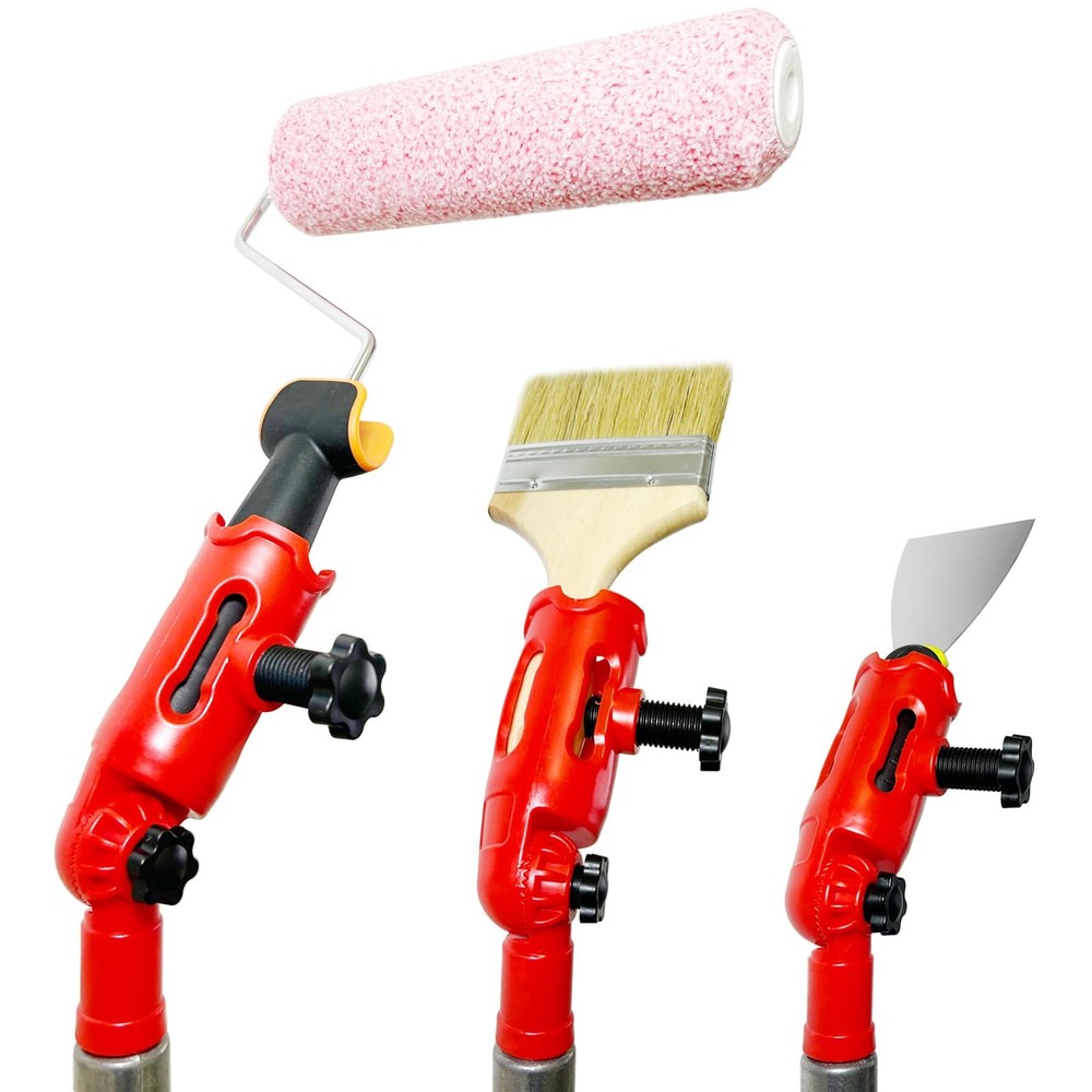 Multi-Angle Paint Brush Extender for High Ceiling,Extension Pole Red