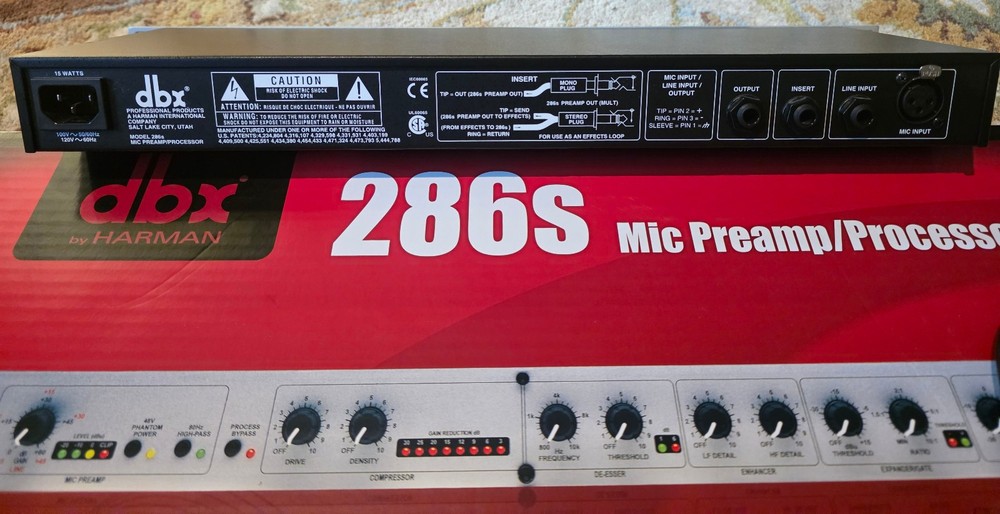 dbx, 286s Microphone Preamp Processor, used, with box, manual and power cable